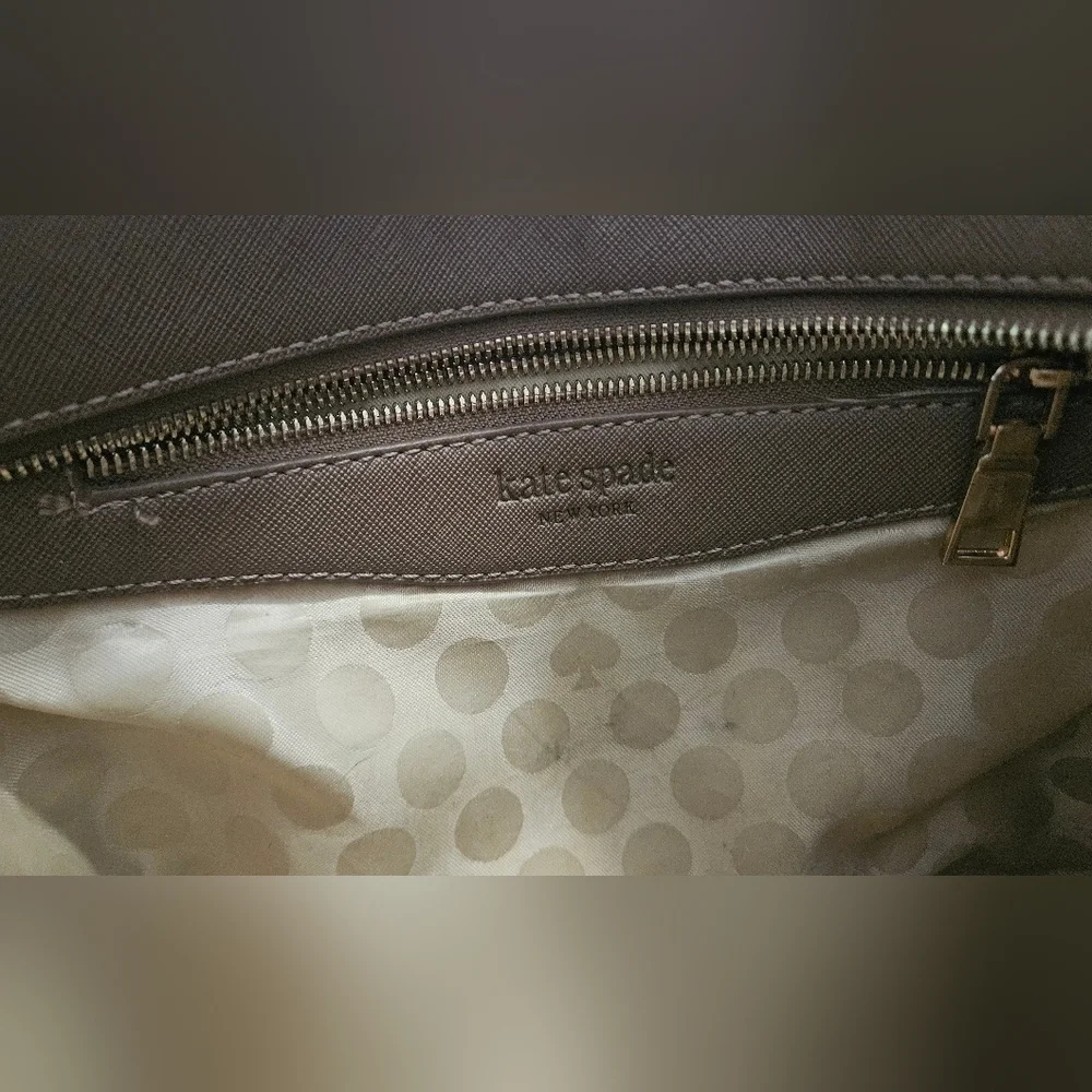 KATE SPADE Cedar Creek Collection Leather Large Tote In Lightbrown/mauve.